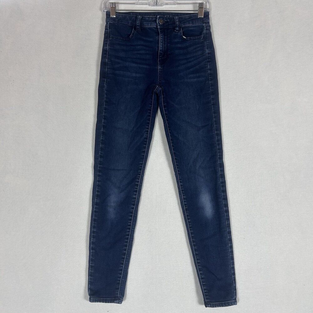 American Eagle Super Stretch Super Hi Rise Jegging Jeans Womens Size 0 Denim